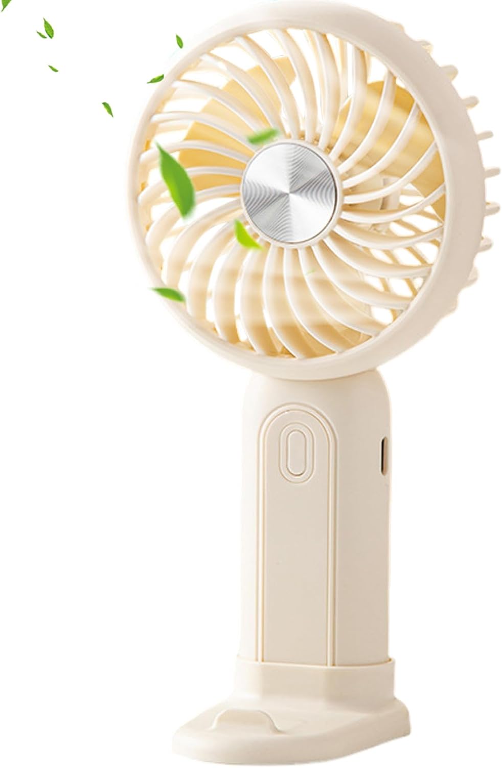 Mini Handheld Fan,USB Rechargeable 3 Speed Personal Small Desk Fan with Base,Rechargeable…