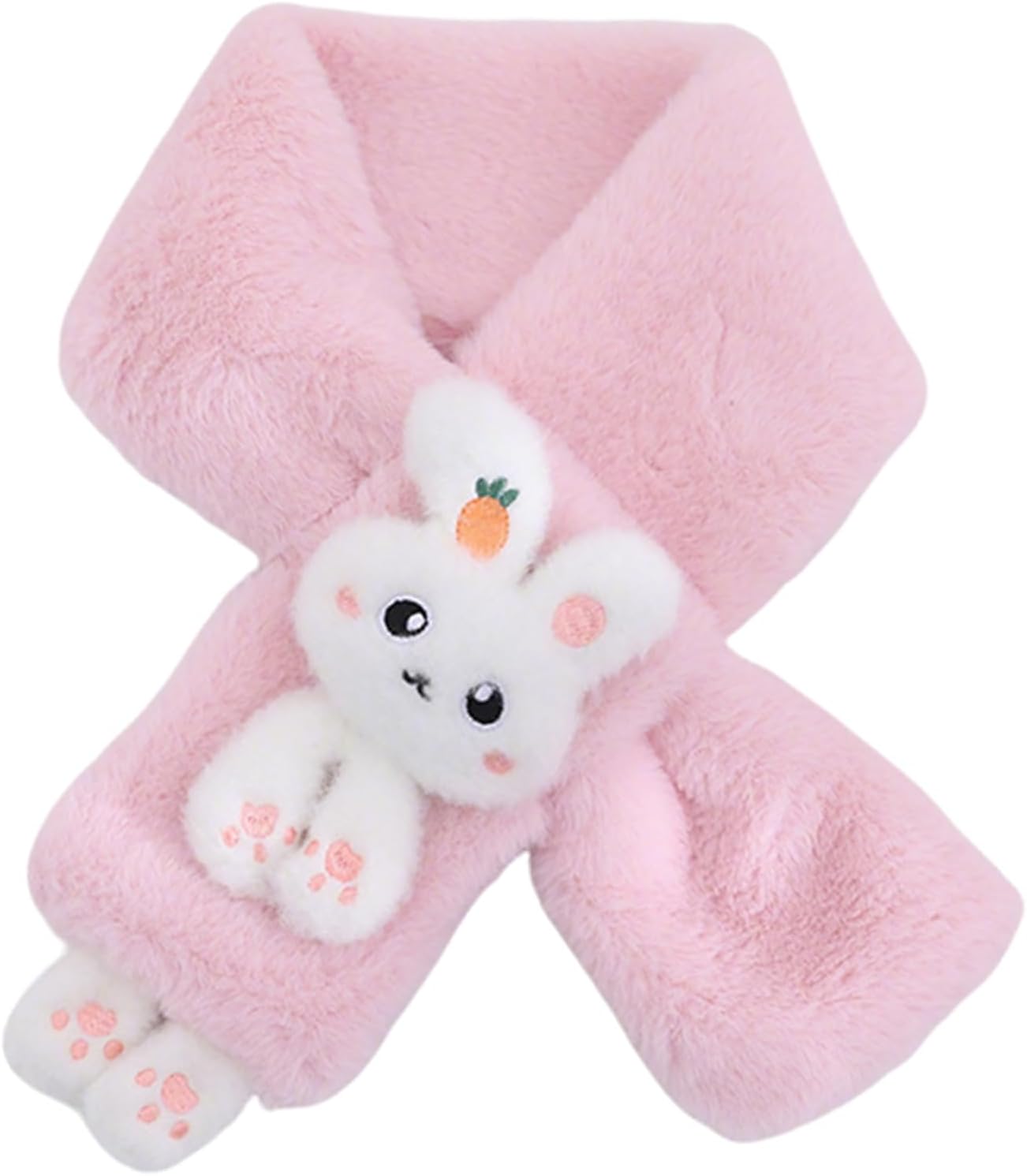 Thick Plush Rabbit Cartoon Scarf For Kids,Children's Scarf with Cross Design,Winter Child…