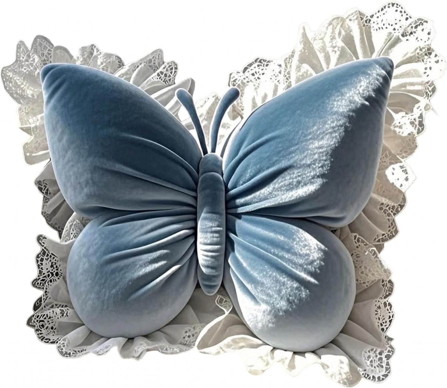 50x45 CM Butterfly Lace Throw Pillow Waist Butterfly Lace Cushion Sofa Cushion,Soft and Fl…