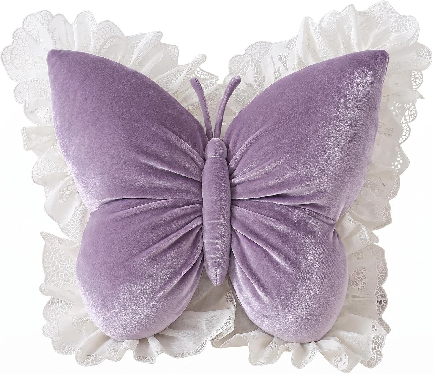50x45 CM Butterfly Lace Throw Pillow Waist Butterfly Lace Cushion Sofa Cushion,Soft and Fl…