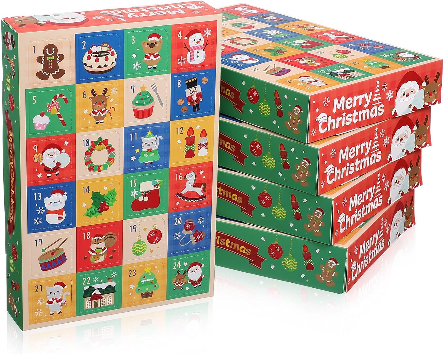 5 Sets 2026 Advent Calendar Gift Boxes with 24 Empty Window
