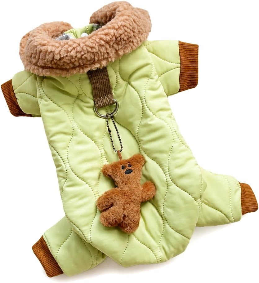 Thick, Warm Winter Dog Coat With Puppy Soft Toy Keyring,L
